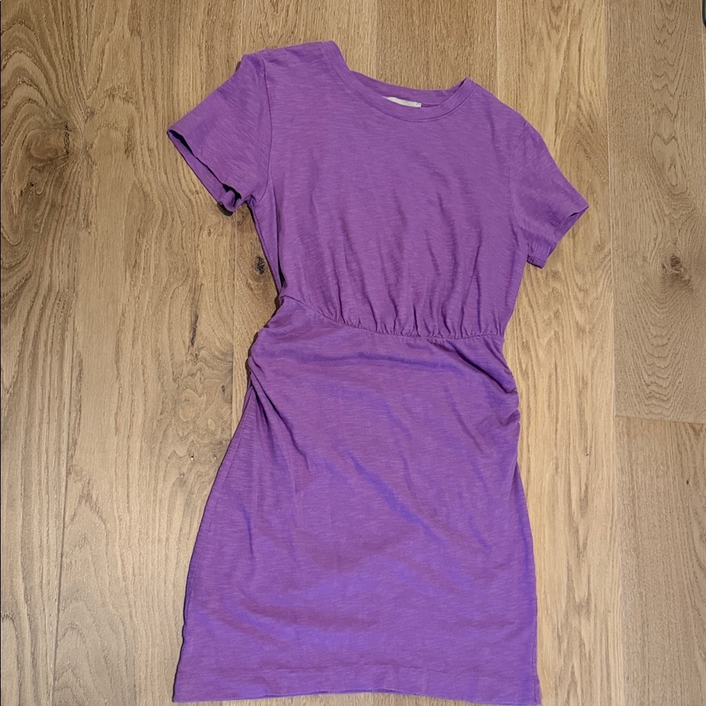 LOFT Purple Short Sleeve Mini Dress